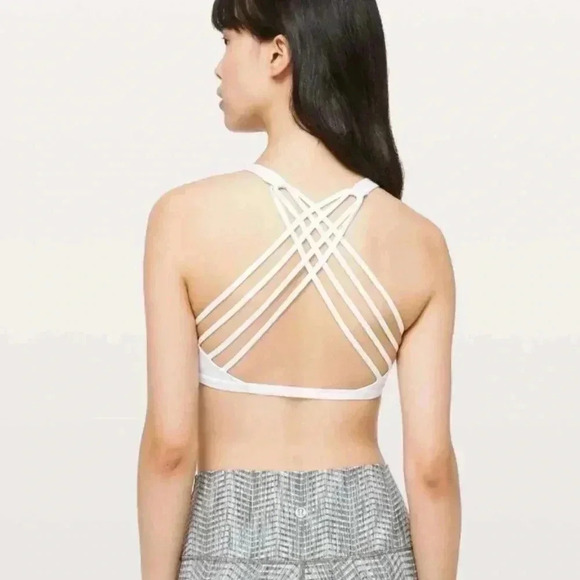 Lululemon Free To Be  Bra *Wild High Neck White 2 - Picture 1 of 7